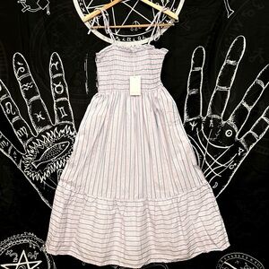 ⚡️Dolls Kill Tie Strap Smocked Waist Midi Sundress⚡️